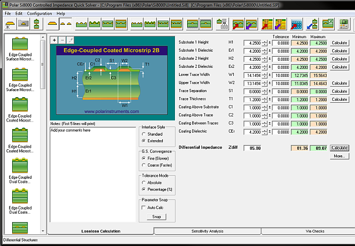 Polar Instruments Impedance Calculator